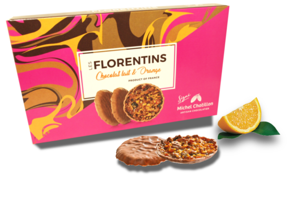 Florentins chocolat lait et orange 100g