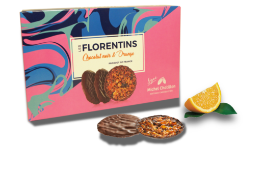 Florentins chocolat noir et orange 100g