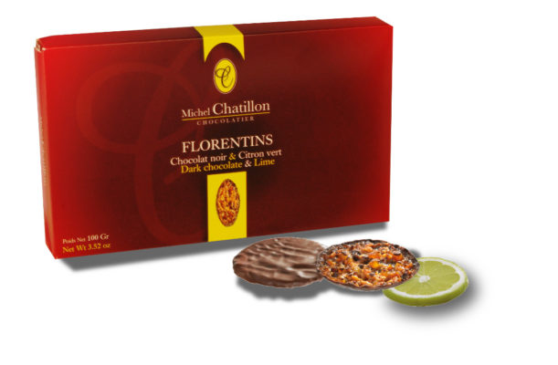 Florentins chocolat noir et citron vert