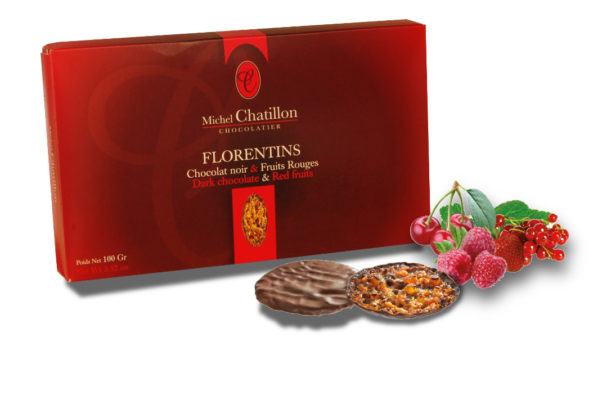 Florentins chocolat noir et fruits rouges