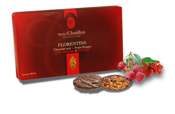 Florentins chocolat noir et fruits rouges