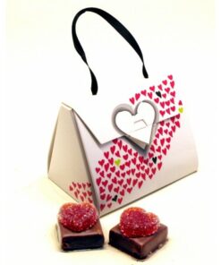 Mini sac cœur de Plougastel chatillon chocolat